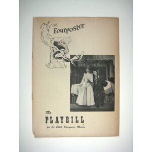 Playbill August 1952 The Fourposter Starring Betty Field Burgess Meredith